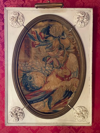 On the corridor :
Two fragments of tapestry
One...