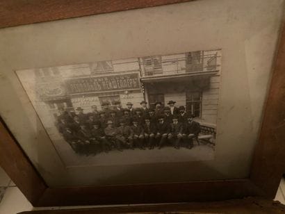 
Lot of three framed Russian silver prints,...