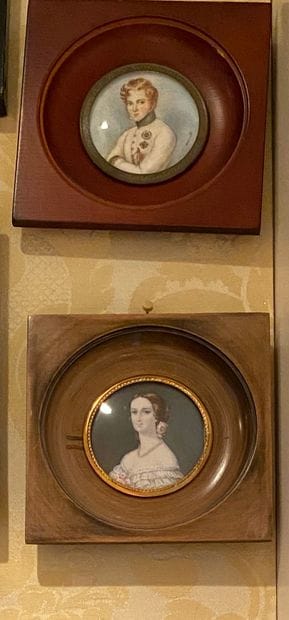Three miniatures featuring Marshal Ney, Empress...