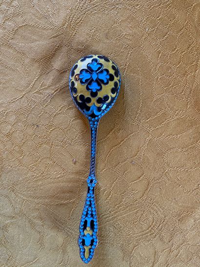 Silver spoon, polychrome enamel
Russia, Soviet...