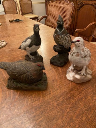 MAILLARD
Suite of five sculptures in polychrome...