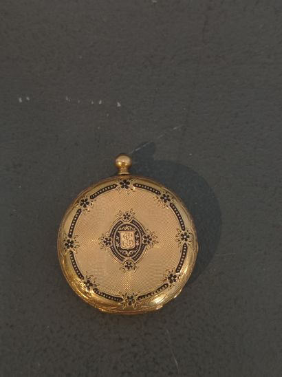 Pocket watch In gold 750°/°°
White enamelled...