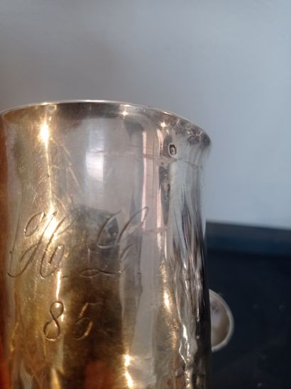 Lot in silver 950 °/°° including
A timbale,...