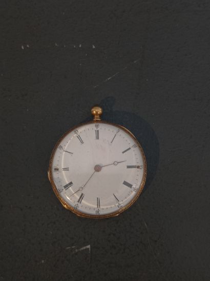Pocket watch In gold 750°/°°
White enamelled...