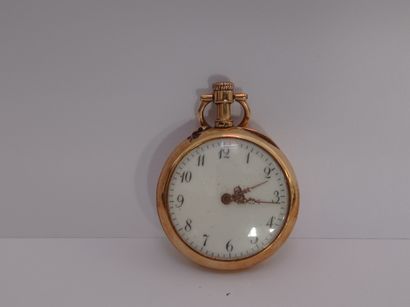 Neck watch
In gold 750°/°°
White enamel dial...
