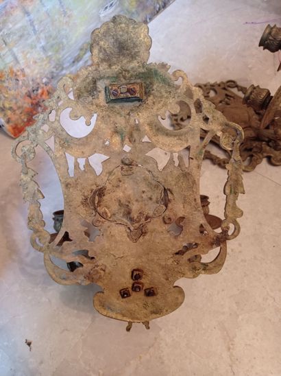 Pair of sconces
In gilded bronze
With three...