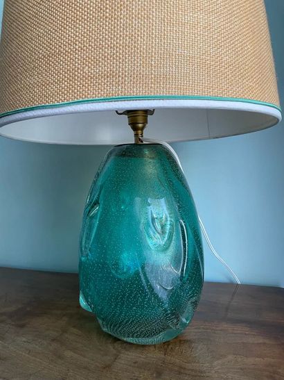 Lamp
In blue blown-molded glass
Decorated...