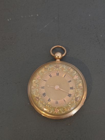 Pocket watch In guilloché gold 750°/°°
Three...