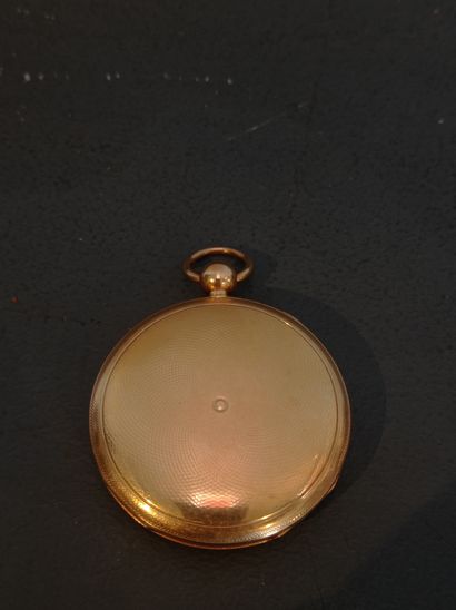 Pocket watch In guilloché gold 750°/°°
Three...