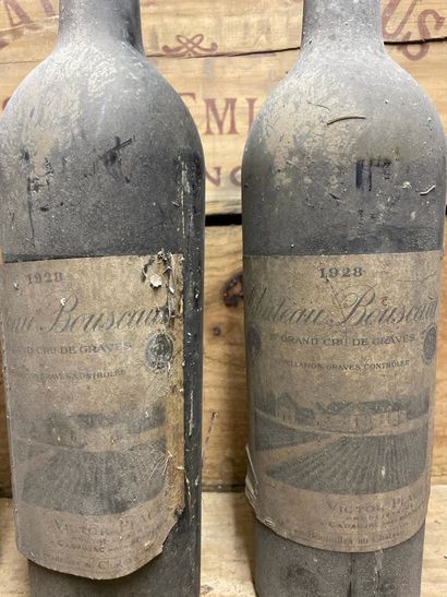 3 Blles (red) Château Bouscaud, 1928 (2)...