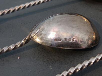 Set of 4 serving spoons
In English silver...