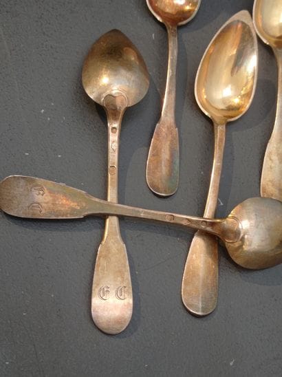 Suite of 6 teaspoons
In silver vermeil 950°/°°
Uniplat...