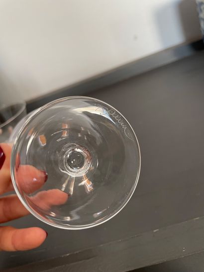 DAUM
Seven liqueur glasses
In crystal
Signed...
