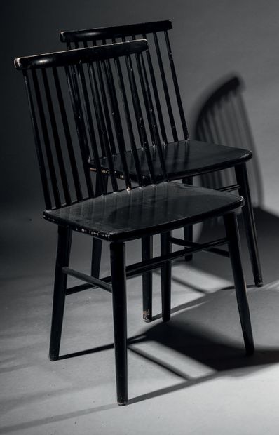 HAGA FORS - SUÈDE
Suite de quatre chaises...