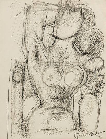 Marcel GROMAIRE (1892-1971)
Modèle assis
Dessin...