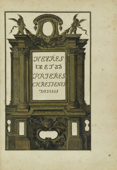 MANUSCRIT. - Christian hours and prayers...
