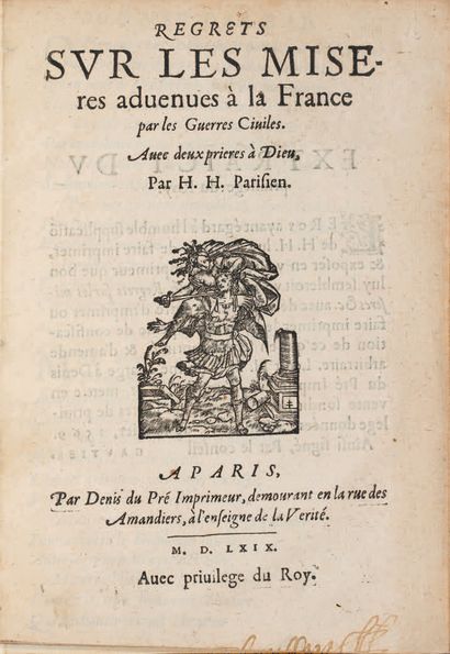 [HENNEQUIN (Jérôme)].
Ɵ Regrets on the miseries...
