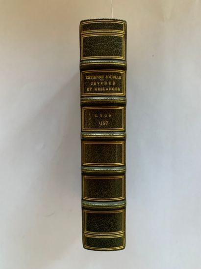 JODELLE (Étienne).
Ɵ Les Œuvres et meslanges....