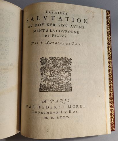 BAÏF (Jean Antoine de).
Ɵ Complainte sur...