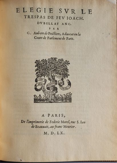 AUBERT (Guillaume).
Ɵ elegy on the trespas...