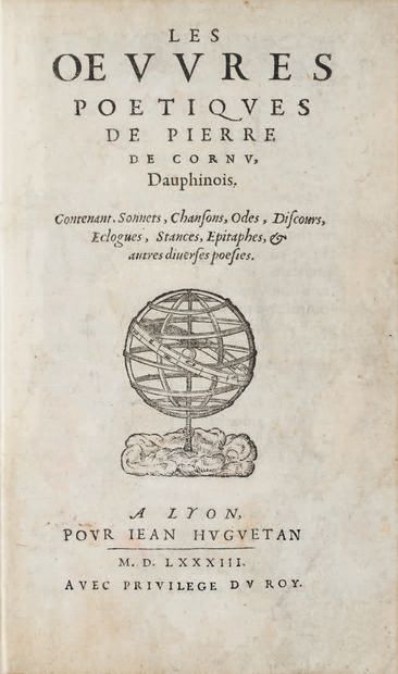 CORNU (Pierre de).
Ɵ The Poetic Works. Lyon,...