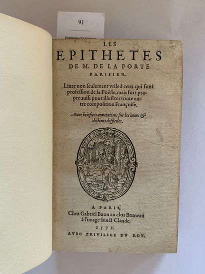 LA PORTE (Maurice de).
Ɵ The Epithets. Paris,...