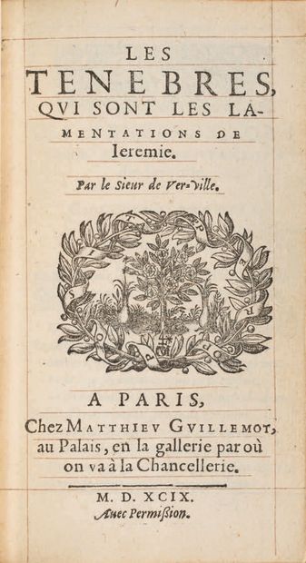 BÉROALDE DE VERVILLE (François). 
Ɵ Les Ténèbres,...