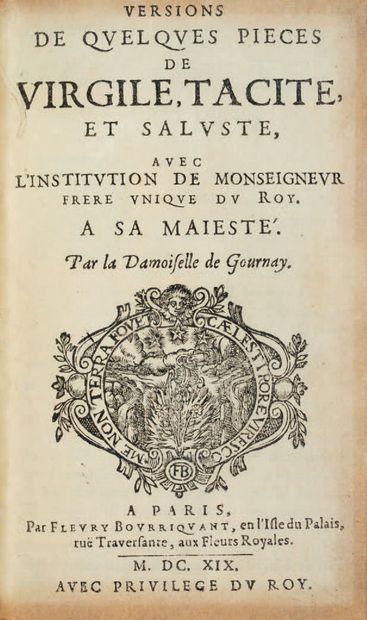 GOURNAY (Marie Le Jars de).
Ɵ Versions of...