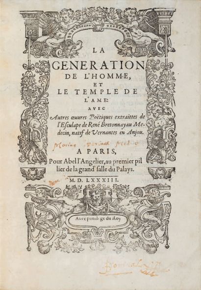 BRETONNAYAU (René).
Ɵ La Génération de l'homme,...