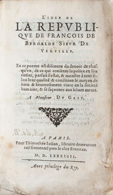 BÉROALDE DE VERVILLE (François). 
Ɵ The Idea...