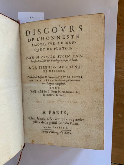 LA BODERIE (Guy Le Fèvre de).
Ɵ - FICIN (Marsile)....