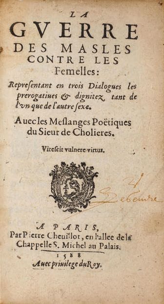 CHOLIÈRES (Jean Dagonneau, sieur de).
Ɵ La...