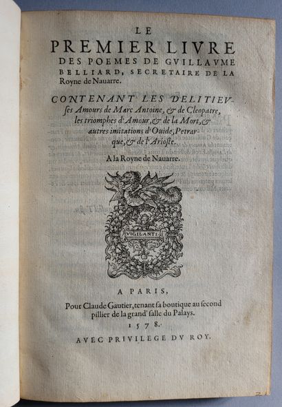 BELLIARD (Guillaume).
Ɵ the First Book of...