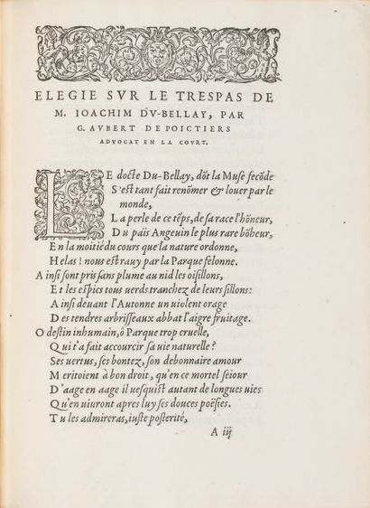AUBERT (Guillaume).
Ɵ elegy on the trespas...
