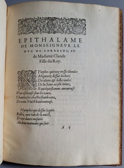 BELLEAU (Rémy).
Ɵ Epithalam on the marriage...