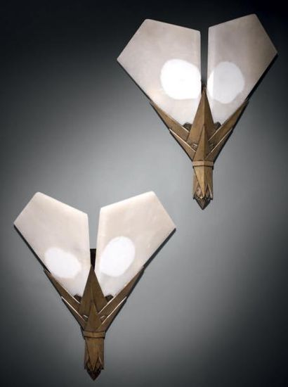 ALBERT CHEURET (1883-1966)
PAIRE D'APPLIQUES...