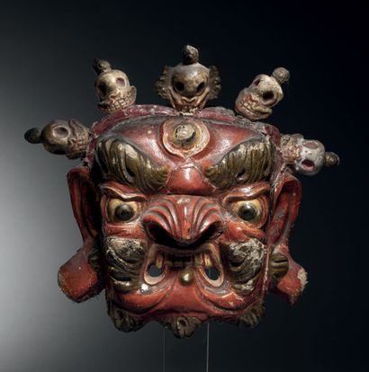 Khroda mask, Tibet, 19th century H. 21 cm....