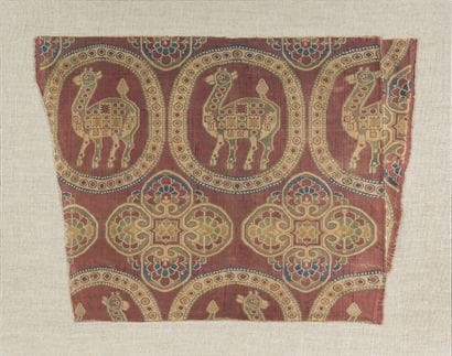 Deer, dress sleeve. Sogdiana, Central Asia,...