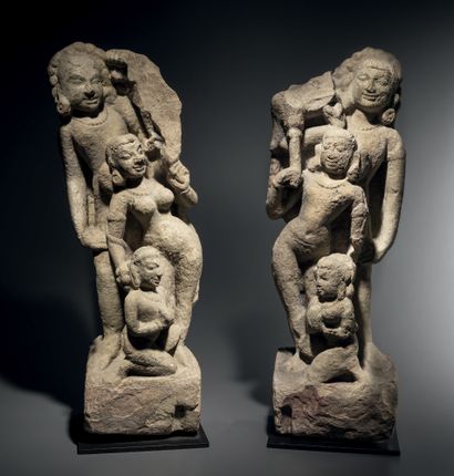 Attendants. Central India, c. 9th century...