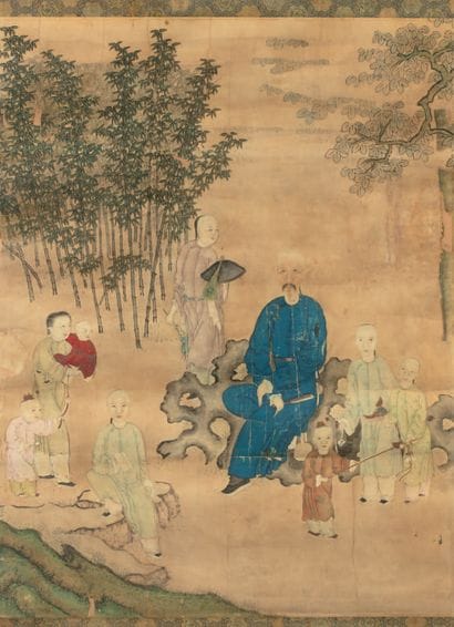 CHINE - XIXe siècle
Ink and color on paper,...