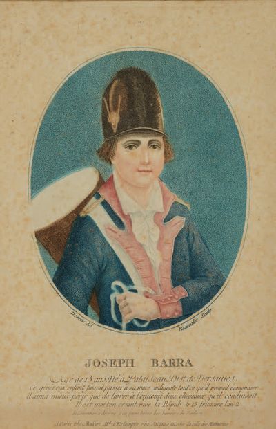 Gravure colorée figurant le portrait de Joseph...