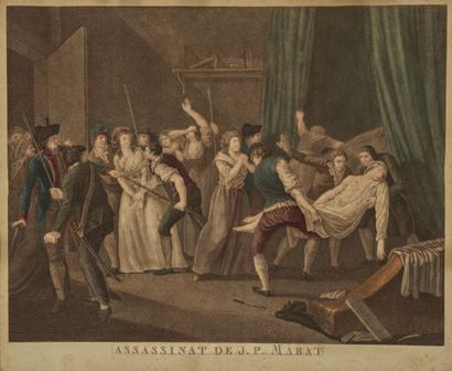 Jean-Paul MARAT (1743-1793)
Gravure colorée...