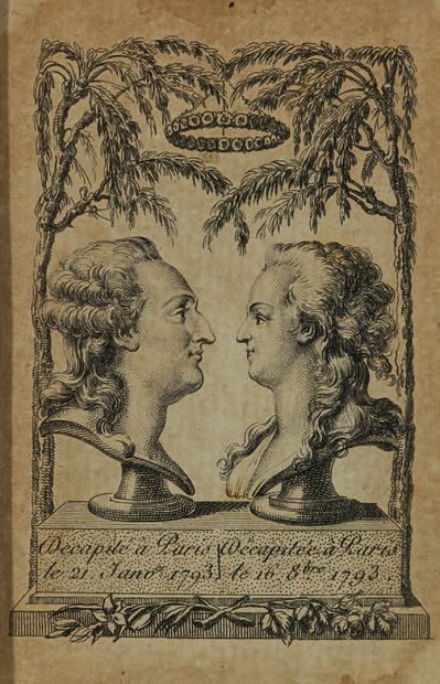 Louis XVI et Marie-Antoinette.
Petite gravure...