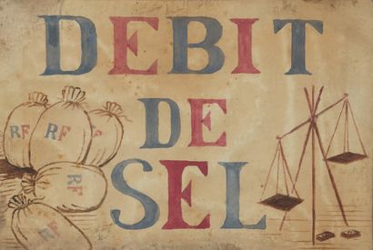 Poster on the salt tax. Inscription of the...