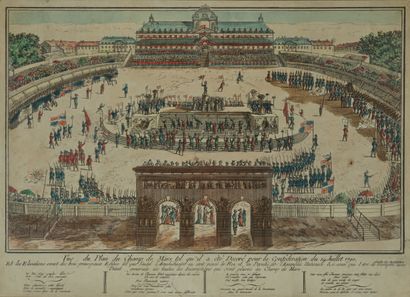View of the plan of the Champ de Mars as...