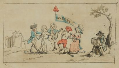 Lot of 3 heightened engravings, titled: The...