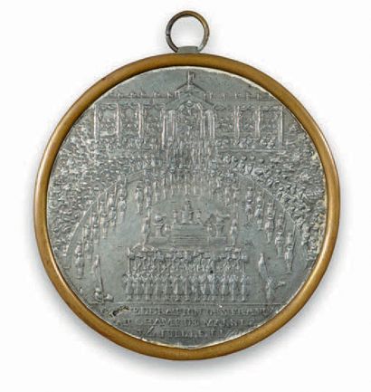 Pewter medallion of the Confederation at...