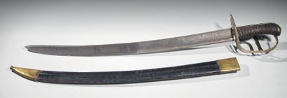 Infantry saber, brass mount, two-pronged...