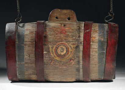 Tricolor decorated cantinière, made of wood...