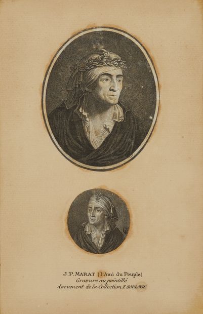 Jean-Paul MARAT (1743-1793)
Deux gravures...